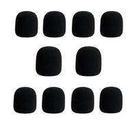 coperchio di schiuma microfono, Copertura for microfono Spugna for parabrezza in schiuma portatile multicolore da 10 pezzi for KTV DJ(Black)