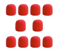 coperchio di schiuma microfono, Copertura for microfono Spugna for parabrezza in schiuma portatile multicolore da 10 pezzi for KTV DJ(Red)