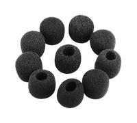 coperchio di schiuma microfono, Copertura for parabrezza in schiuma for microfono di ricambio for cuffia da 10 pezzi, nera, 5 dimensioni(53X37X15MM)