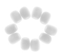coperchio di schiuma microfono, Copertura in schiuma for parabrezza for microfono, clip multicolore da 10 pezzi for microfono con auricolare da bavero(White)