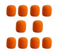 coperchio di schiuma microfono, Copri microfono in spugna di schiuma, 10 pezzi, antivento multicolore(Orange)