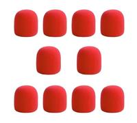 coperchio di schiuma microfono, Copri microfono in spugna di schiuma, 10 pezzi, antivento multicolore(Red)