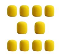 coperchio di schiuma microfono, Copri microfono in spugna di schiuma, 10 pezzi, antivento multicolore(Yellow)