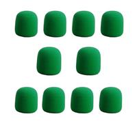 coperchio di schiuma microfono, Copri microfono in spugna for parabrezza, confezione da 10, multicolore, 70 x 60 x 10 mm(Green)