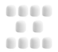 coperchio di schiuma microfono, Copri microfono in spugna for parabrezza, confezione da 10, multicolore, 70 x 60 x 10 mm(White)