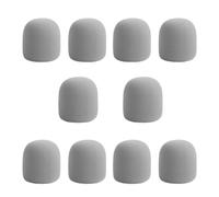 coperchio di schiuma microfono, Copri microfono in spugna for parabrezza, confezione da 10, multicolore, 70 x 60 x 10 mm(Light Grey)