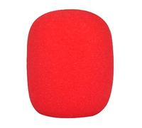 coperchio di schiuma microfono, Coprimicrofono in schiuma di ricambio for palco DJ, parabrezza spesso lavabile multicolore 10 pezzi(Red)