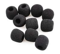 coperchio di schiuma microfono, Coprimicrofono in schiuma nera di ricambio for cuffie, 10 pezzi, for microfono da riunione