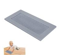 Coperchio di sfiato a prova di bambino Coperchio di sfiato in silicone morbido per il pavimento del soffitto a muro di casa Registro 4x10 pollici schermo prova di grigio grigio