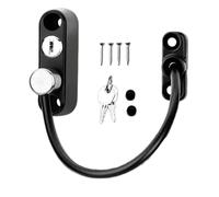 Coperchio di sicurezza per finestre: limitatore di sicurezza per bambini, confezione da 4 limitatori regolabili, in acciaio rinforzato ergonomico con chiavi, facile installazione della valvola di