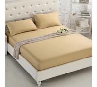 Coperchio di Tela a Monte del Materasso Protector Cover di Cotone Spazzolette per Materasso Schede a Letto a Doppio Set da Letto, 40 Kaki, 150x200 cm
