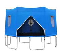 Coperchio di trampolino da 10 piedi, tenda da trampolino in tessuto Oxford impermeabile con finestra e lucernario, baldacchino con cerniera e cinturino adatto a 6 trampolini a palo dritto, accessori