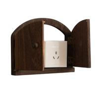 Coperchio di uscita della porta fata - piastra di interruttore in legno naturale, design a prova di bambino senza schegge | di copertura elettrico incantato, Study Room Night Light Control,