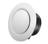 Coperchio Di Ventilazione Griglia Tonda Da Incasso, Diffusore Rotondo Regolabile Per Porta Di Scarico, Diffusore A Soffitto Da Parete Bianca(125mm)