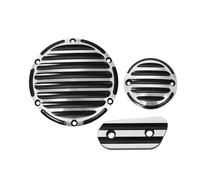 Coperchio distribuzione frizione in alluminio con tappo di ispezione a 6 fori compatibile con Sportster Iron XL883 XL1200(F SET)