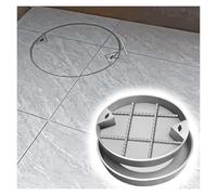 Coperchio e Base per pozzetto di Raccolta acque reflue a Incasso con Telaio, Ideale per Esterni, per tombini, Cantine e Fosse settiche, Perfetto per pavimentazioni e vialetti.