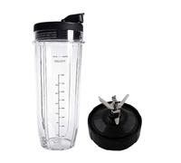 Coperchio E Tazza Da 32 OZ E Lama A 7 Alette For Accessori Di Ricambio Compatibili Con Il Frullatore Ninja Auto IQ Da 1000 W BL482