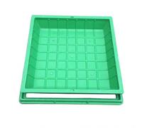 Coperchio e telaio for tombino circolare in resina, coperchio for fossa settica da giardino con base for cortile, coperchio for fossa settica con base, vialetto, marciapiede(Square,100x100cm)