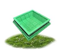 Coperchio e telaio for tombino in resina,coperchio for bacini di acque reflue incassati nel prato del cortile, facile manutenzione e accessibilità, for giardini verdi(Square 100*100CM/39.4*39.4IN)
