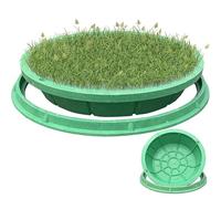 Coperchio e telaio for tombino invisibili, coperchio di scarico incassato con parte superiore in erba, coperture for fosse settiche da giardino rotonde/quadrate con base, resistenti alle intemperie(Ro