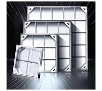 Coperchio e telaio for tombino invisibili in acciaio inox, coperchio e base for fognatura quadrati in acciaio inox da incasso,per esterni con base e foro di trazione(8cm,80 * 80cm/31.5 * 31.5in)