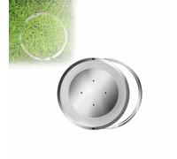 Coperchio e telaio per pozzetto a scomparsa, coperchio per pozzetto a filo pavimento con superficie in acciaio inox per manto erboso, copertura per fossa settica(Round,70cm)