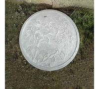 Coperchio e telaio per pozzetto, coperture decorative per fosse settiche, coperchio rotondo con base per fossa settica carrabile, copertura per pozzetto d'ispezione per cortili, prati(D)