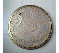 Coperchio e telaio per pozzetto, coperture decorative per fosse settiche, coperchio rotondo con base per fossa settica carrabile, copertura per pozzetto d'ispezione per cortili, prati(C)