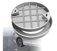 Coperchio e Telaio per pozzetto in Acciaio Inox, a Incasso e Invisibile, per ispezione e Accesso alla Fossa settica. Adatto per Uso Interno ed Esterno.