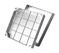 Coperchio e Telaio per tombino a Incasso Invisibile, in Acciaio Inossidabile Resistente, Altezza 5 cm/8 cm, Perfetto per vialetti, patii, marciapiedi, Coperchio in Pietra Resistente (80x80x5