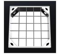 Coperchio e Telaio per tombino Invisibile in Acciaio Inox, Coperchio di ispezione in Metallo Resistente per vialetto,per vialetto,marciapiedi,Cortili,Giardini(5cm,30 * 30cm/11.8 * 11.8in)