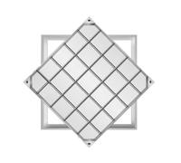 Coperchio e Telaio per tombino Invisibile in Acciaio Inox, Coperchio per Bacino fognario, Coperchio e Base per Fossa settica incorporata per Cortili(8cm,70 * 70cm/27.5 * 27.5in)