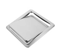 Coperchio estraibile in acciaio inossidabile 304 con scivolo quadrato integrato per rifiuti da bancone nascosti, per cucina e camera da letto, design elegante per un facile accesso