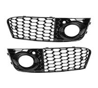 Coperchio Fendinebbia Aramox, 2 Pezzi Cornice Fendinebbia ABS Griglia a Rete Adatta per B8 2009-2011 Base Berlina 4 Porte(Nero)