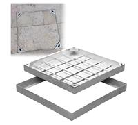 Coperchio for camera di ispezione, coperchio di scarico for tombino quadrato, coperture for fosse settiche grandi da 12 a 40 pollici con chiavi di sollevamento(50x50cm(19.7"x19.7"))
