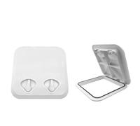 Coperchio for piastra di coperta in plastica ABS bianca, boccaporto di accesso al ponte della barca, maniglia quadrata, accessori estraibili(375X370MM)
