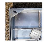 Coperchio for tombino incassato in acciaio inossidabile con telaio, chiusini quadrati invisibili, chiusino esterno for impieghi gravosi for pavimentazione di vialetti(5cm,40 * 40cm/15.7 * 15.7in)