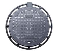 Coperchio for tombino rotondo in ghisa duttile, antiscivolo e antirumore, adatto for camere valvole, pozzi di irrigazione, camere cavi, serbatoi d'acqua, ecc.(23.6x27.6in/60x70cm)