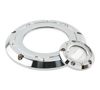 Coperchio frizione del motore Derby Compatibile con il tappo dello statore del crank del timer di motocicletta adatta a OCIA Softail 99-17 e Touring LeIC 99-15(Chrome)