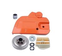Coperchio frizione freno motosega e tamburo frizione 7T da 325" adatto for 445 450 con filtro aria, ingranaggio a vite senza fine, cuscinetto ad aghi, guarnizione