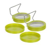 Coperchio Germogli per Barattoli Mason 86mm in Plastica e Acciaio | Rete Filtrante, Drenaggio Efficiente, Riduce Radici Marce e Grumi, Verde, Accessorio per Conserve