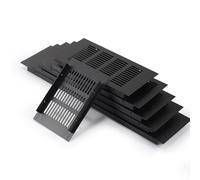 Coperchio griglio-sfiato dell’aria, Griglia di ventilazione in lega alluminio nera, diverse dimensioni(100x500mm)