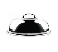 Coperchio in acciaio inox per pentole, coperchio da per uso domestico, coperchio circolare multifunzionale ad alto per wok, cottura a vapore e zuppe, con manico (34 cm)