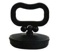 Coperchio in gomma nero 51 mm tappo scarico con base in PP e passante auricolare