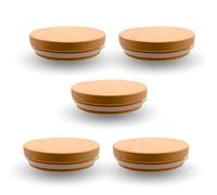 Coperchio in Legno con Guarnizione - Faggio, Coperchio in Legno per Barattolo, Coperchio in Legno per Tazza, Coperchio rotondo in legno (103/91mm x 5)