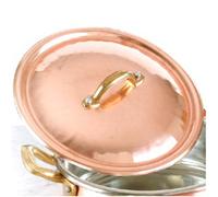 Coperchio in rame massiccio liscio Ø 16 cm . stagnato a mano Linea Traditional rame