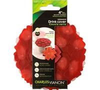 Coperchio in Silicone Charles Viancin Geranium 11,5 cm 2x Rosa/Rosso