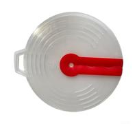 Coperchio in silicone per miscelare, coperchio trasparente anti-schizzi per frullatore manuale e miscelatore, strumento da cucina riutilizzabile per evitare disordine (rosso)