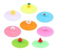 Coperchio in silicone, tazza da caffè, riutilizzabile, antipolvere, in silicone, coperchio a prova di perdite, per caffè, birra, bicchiere da vino per uso domestico (8)