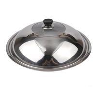 Coperchio in vetro per wok e casseruola da 40 cm, vestibilità sicura per intrappolare sapori e aromi